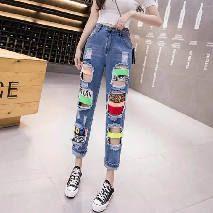 scratch pants jeans