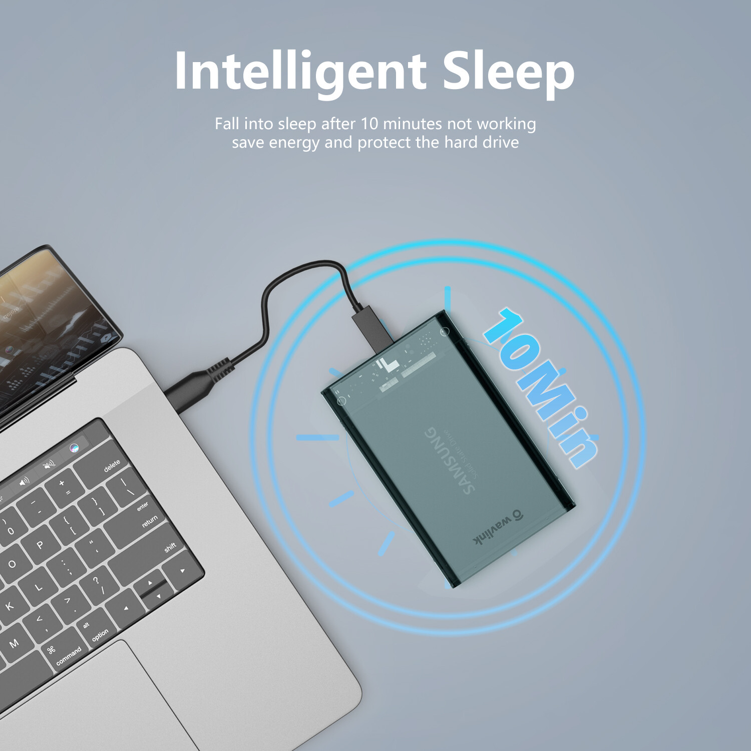 Wavlink Vỏ SSD USB3.1 Gen.2 Type-C 2.5"