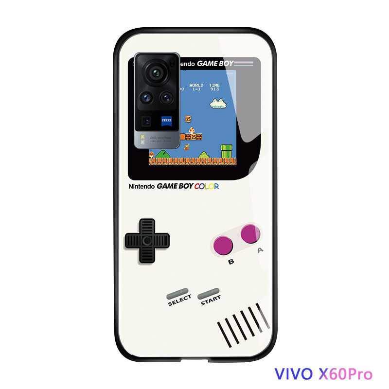 UCUC Case For Vivo X60 Pro Casing Vivo X60pro Creative Classic Vintage Case Nokia Game Boy Gamepad Design Cover Shockproof Glossy Tempered Glass Phone Casing