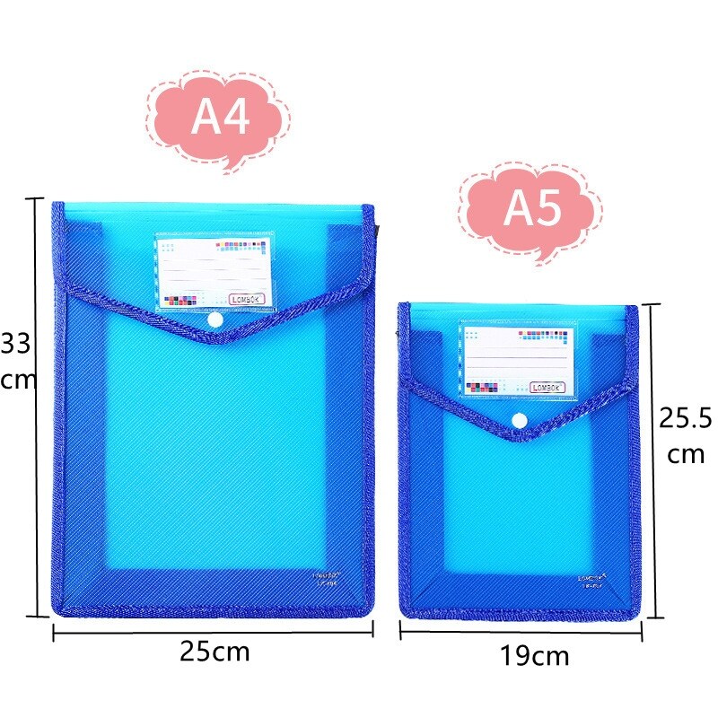 [NEW] A4 A5 Plastic File Wallet Bag for Documents Envelope Expanding File Folder Waterproof Document Organizer School Home Business