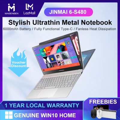 [Local Warranty] MAIBENBEN Laptop JINMAI 6 S480 13.3 inch 14 inch ADS / Intel N4100 / Intel UHD Graphics 600 / DDR4 RAM / SATA SSD / Genuine Windows 10 / Full Funtion Type-C Free Shipping