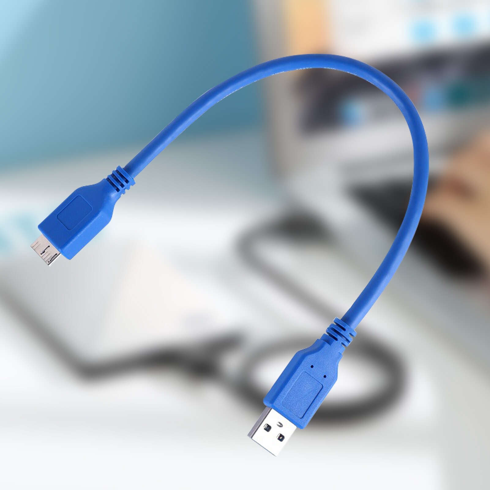 Hard Disk Connecting Cable USB 3.0 High-speed Transmission Mobile AM Male to Micro-B Hard Drive Connecting Line for Computer