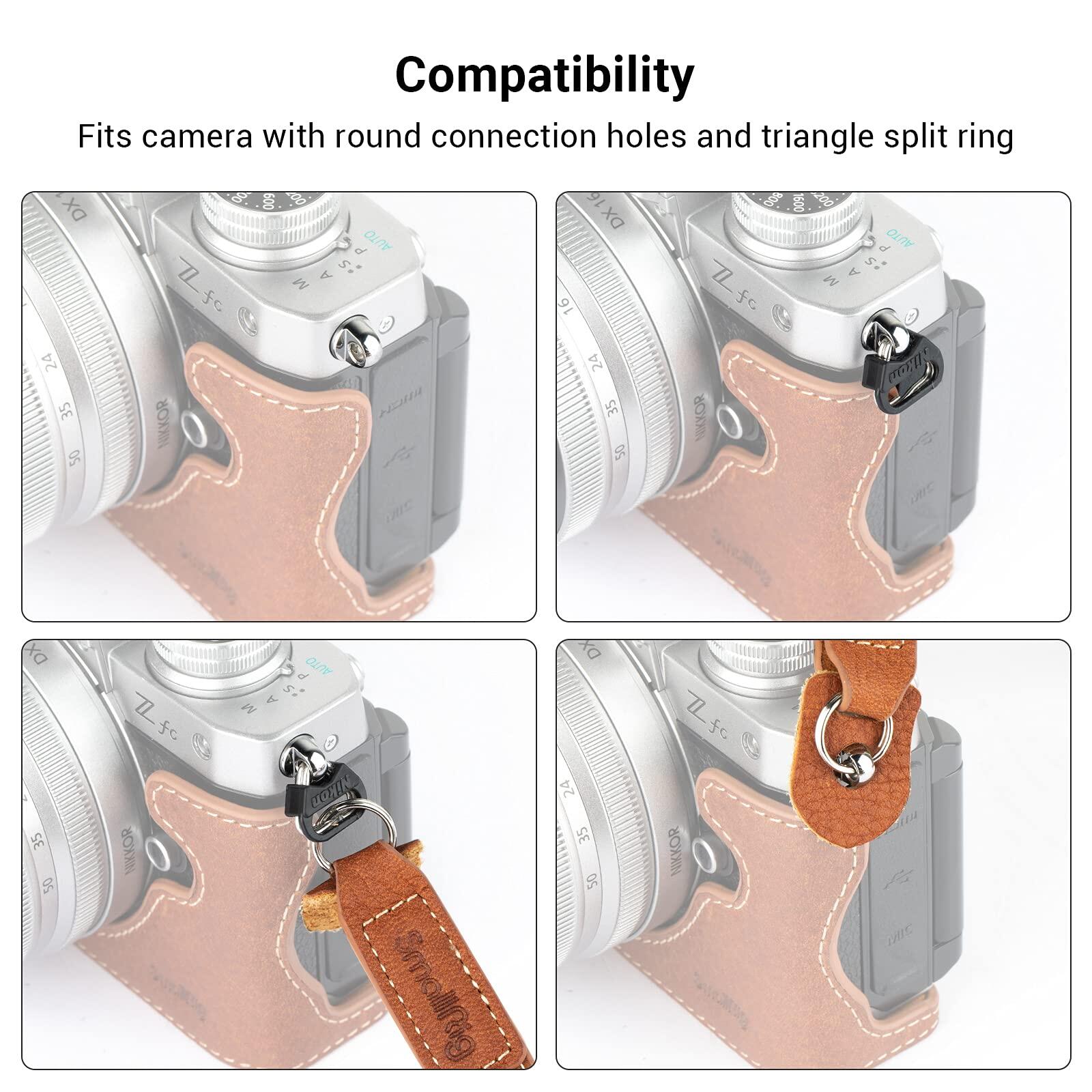 SmallRig Dây đeo máy ảnh bằng da (Tải trọng tối đa: 5KG) Dây đeo vai cổ điển Dây đeo cổ máy ảnh cho Fujifilm Sony Canon Nikon Mirrorless DSLR 3485