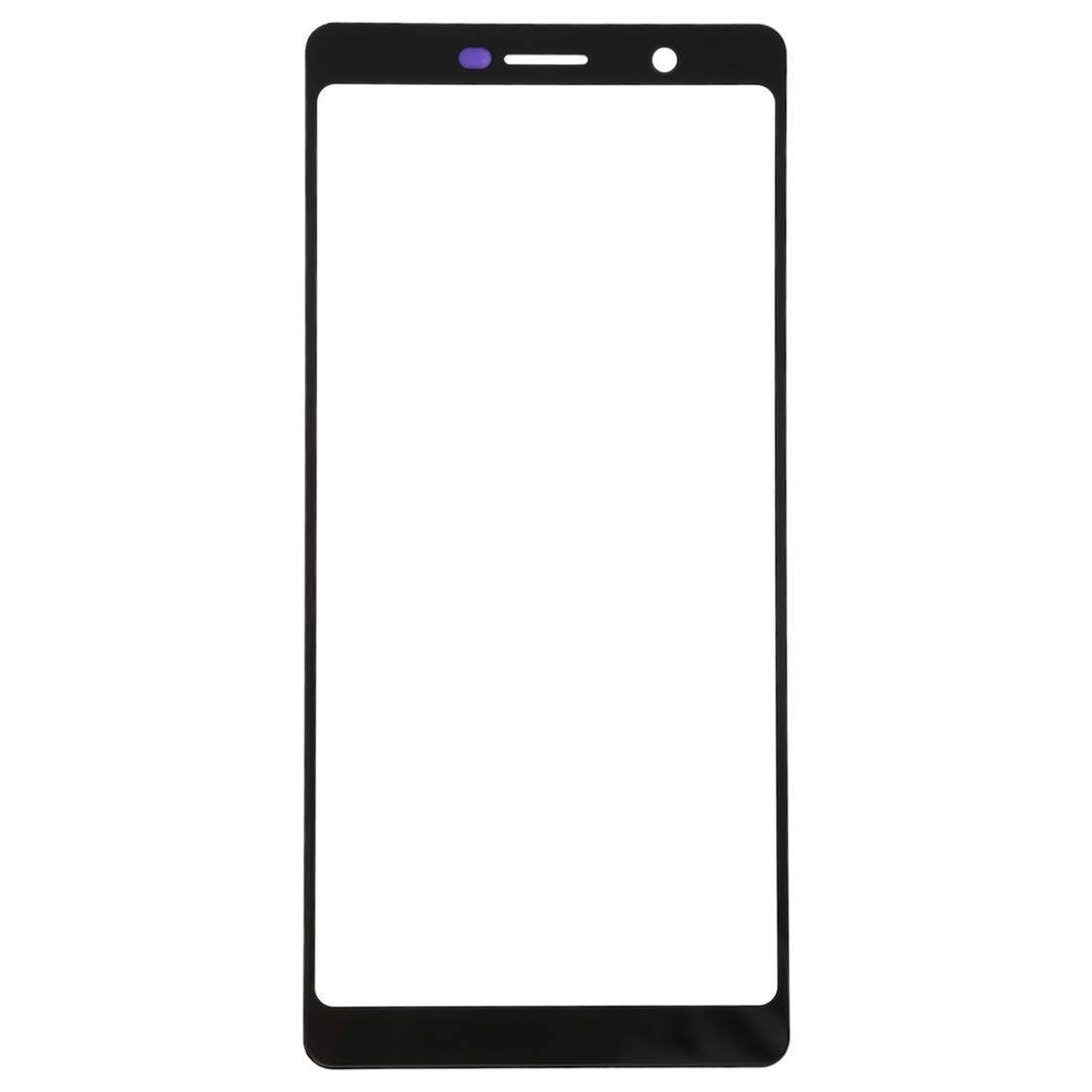 AboutCellphone Front Screen Outer Glass Lens for Nokia 7 Plus / E9 Plus (Black)