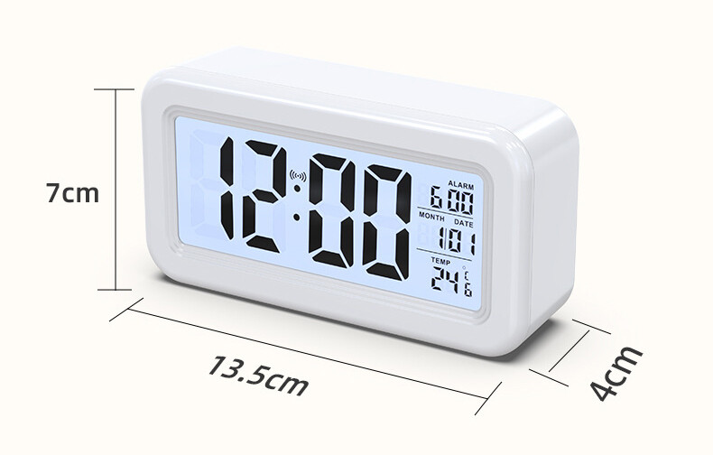 clock Simple clock, alarm clock, digital display, LCD lazy person's snooze, silent backlight electronic clock