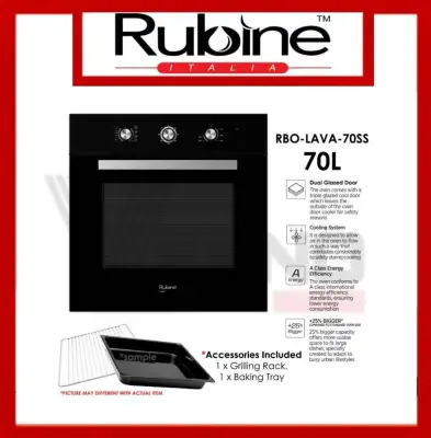 [LOWEST PRICE] Rubine Built-in Oven RBO-LAVA-70SS 70 litres