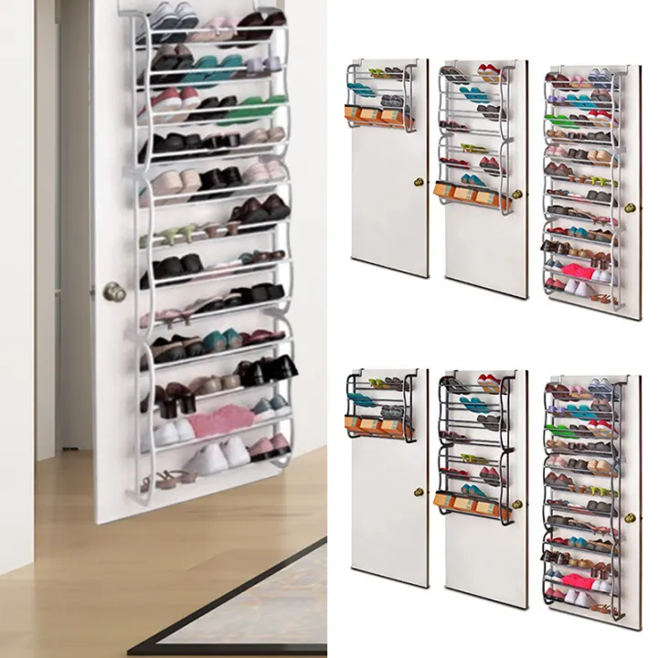 36 Pair Over Door Hanging Shoe Rack 10 Tier Organizer Wall