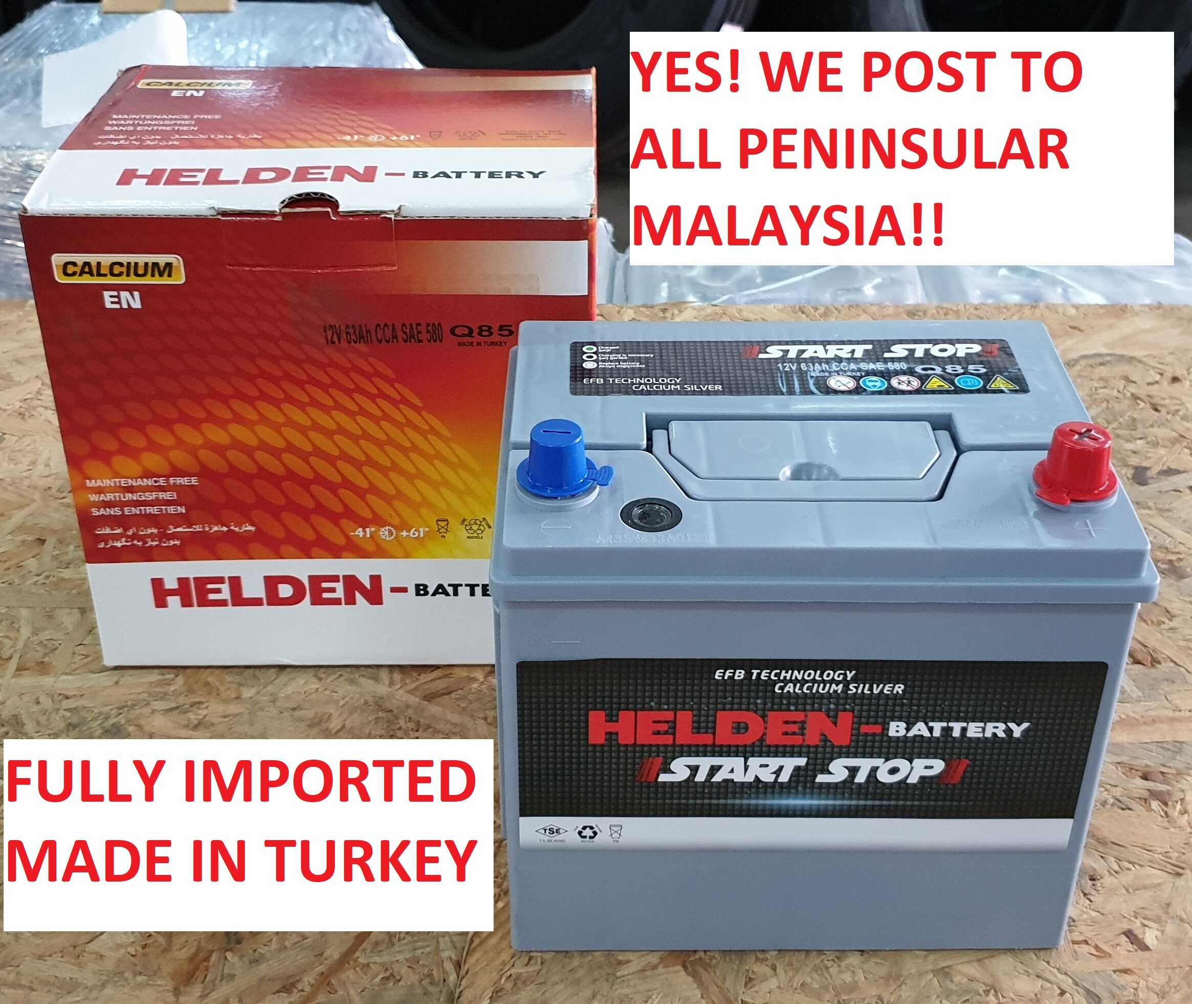 Q85 EFB HELDEN SILVER START STOP MAINTENANCE FREE CAR BATTERY Lazada
