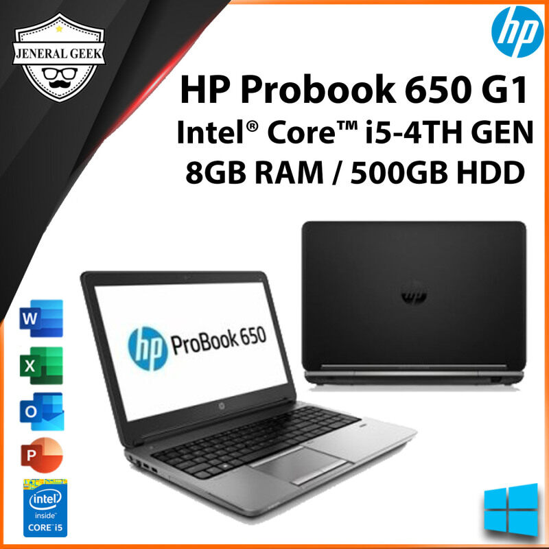 HP Probook 650 G1 Laptop Intel Core i5-4th Gen 8GB RAM 500GB HDD 15.6 Inch (USED) Malaysia