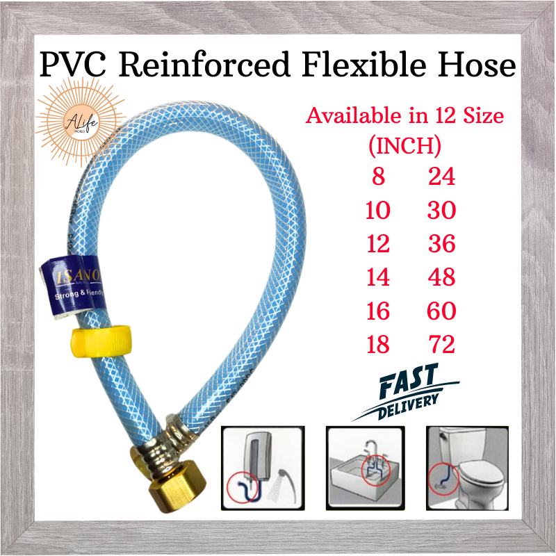 ALife World Isano High Pressure PVC Reinforced Flexible Hose Toilet ...