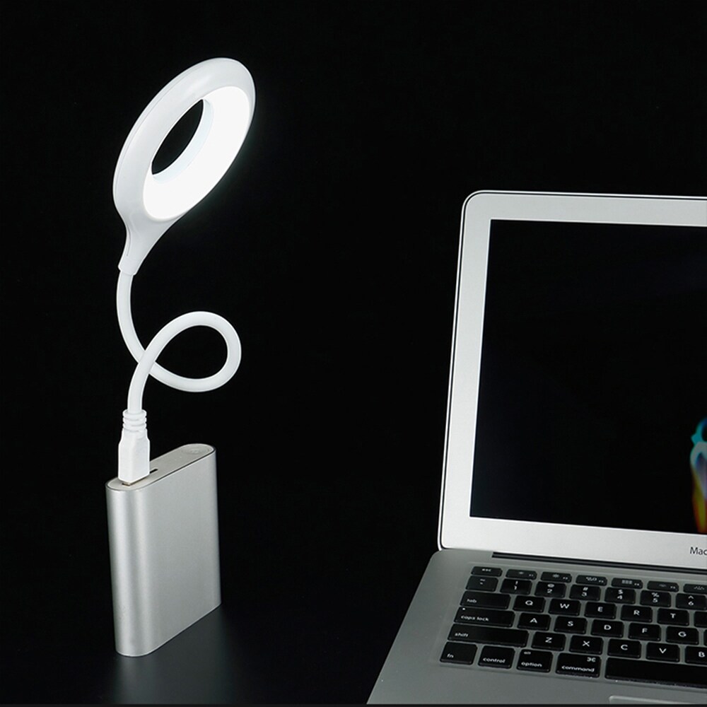 【JING】 USB Portable Dormitory Bedside Ring Folding Table lamp Eye Protection Students Learn To Read Available Night Lights