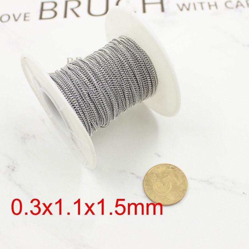 Basic Jewelry Findings Chains Baoblaze Wholesale Bead Chains Stainless Steel Ball Chain 1.5mm Dia Bead Chain in Roll Bulk 10 Yards