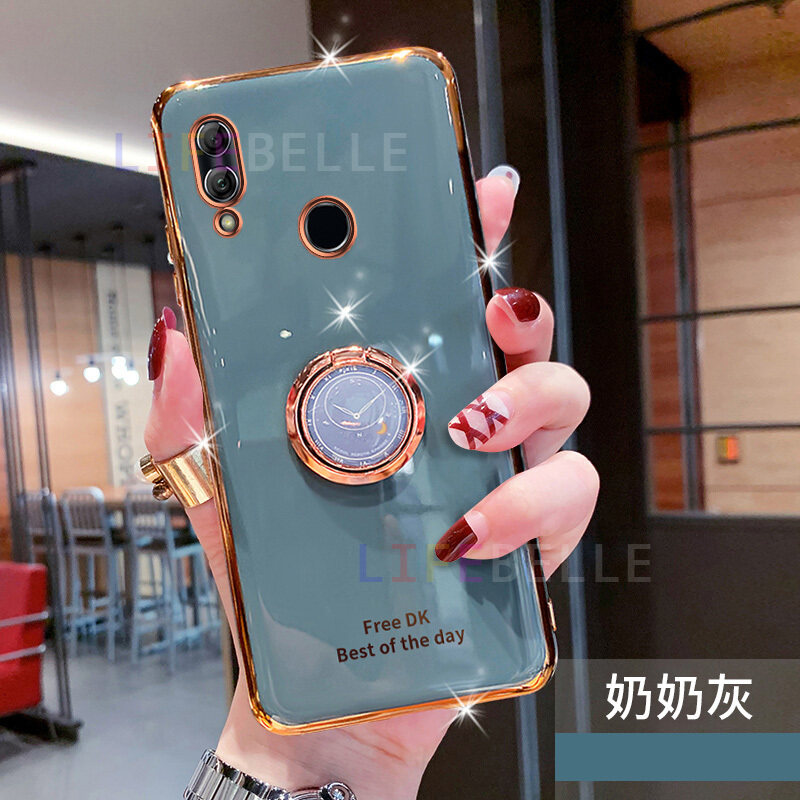 Ốp Lưng LIFEBELLE Cho Ốp Huawei Nova 3i + Giá Đỡ Nhẫn Đeo Ngón Tay, Ốp Điện Thoại Viền Mạ Siêu Mỏng Sáng Bóng Sang Trọng Ốp Lưng Silicon TPU Mềm Ốp Chống Sốc Cao Cấp Vỏ Bảo Vệ