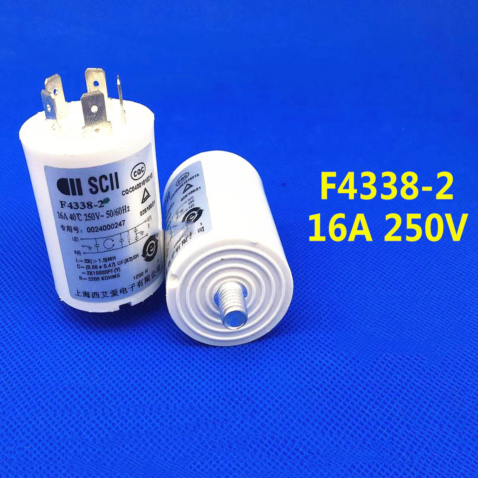 Replacement F4338-2/0024000247 Drum Washing Machine Filter Anti-interference Suppressor Capacitor for Media Haier Washing Machine