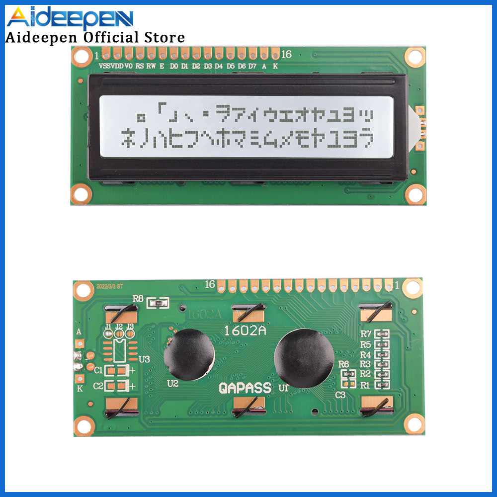 LCD1602 Modul LCD 1602 Layar Biru/Kuning Hijau 16X2 Karakter Tampilan ...