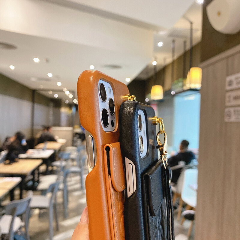 Bao Đựng Thẻ iPhone 12 Dây Đeo Ba Lô Hình Người Đưa Thư iPhone 11Pro Max Hộp Đựng Thẻ Ip8 X XR I7plus Vỏ Bảo Vệ Chống Rơi, Xs Ins12mini Ví