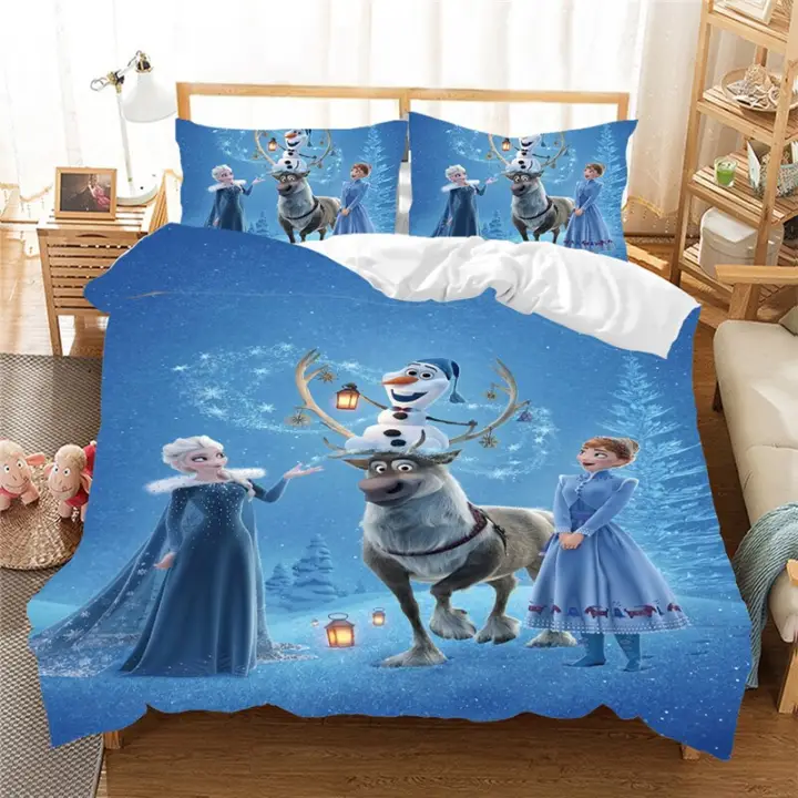 Frozen Bedding Set Anna Elsa Queen King Size Bed Set Children Girl Duvet Cover Pillow Cases Comforter Bedding Sets Lazada Ph