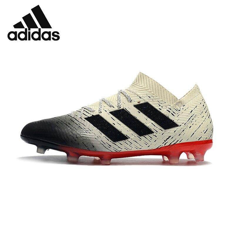 * Terbaru 3 Hari Promosi * 【Spot】 Asli! Adidas_World Piala Nemeziz Messi 18.1 FG Cleat Boots Sepatu Sepak Bola Pria Sepatu Sepak Bola Ukuran 40-44