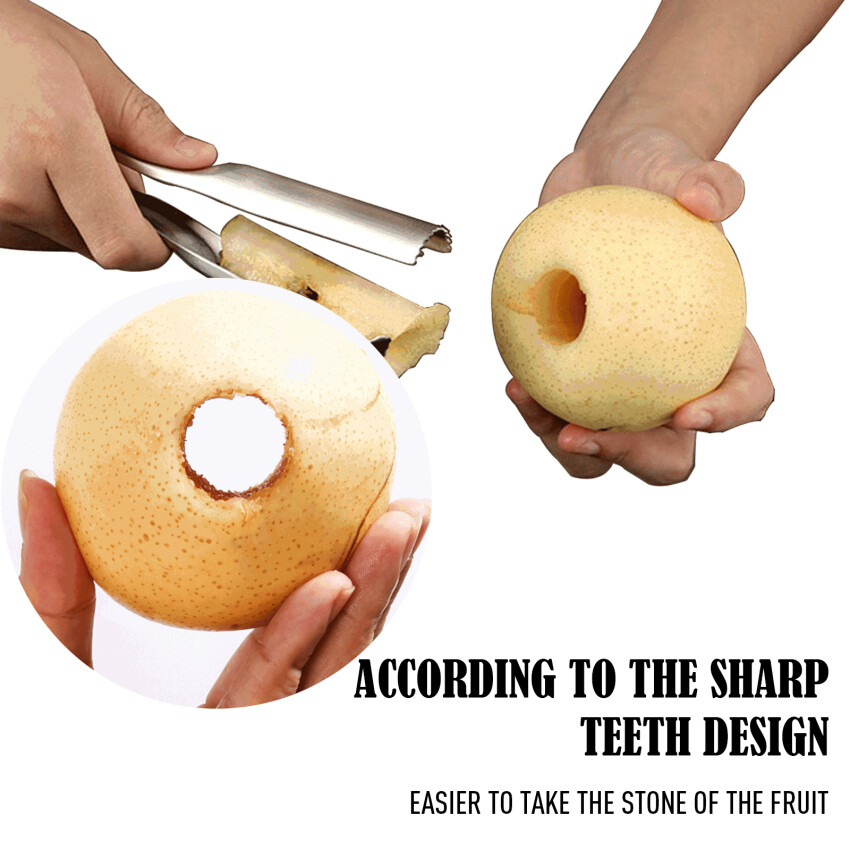 Premium Apple Corer Easy to Use Durable Apple Corer Remover for Pears Bell Peppers Cupcakes Sharp Serrated Stainless Steel Blade Kitchen Gadgets Fruit Corer Pitter, Easy to Use 1Pcs