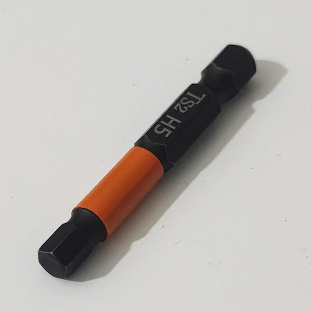 Toolstar 50mm Length Screwdriver Bits 9pcs Set Alloy Steel Black Hex Screwdriver Bit