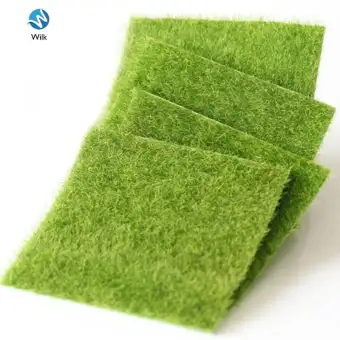 Wilk 10 Pcs Sets 15x15cm 30x30cm Grass Mat Green Artificial Lawns