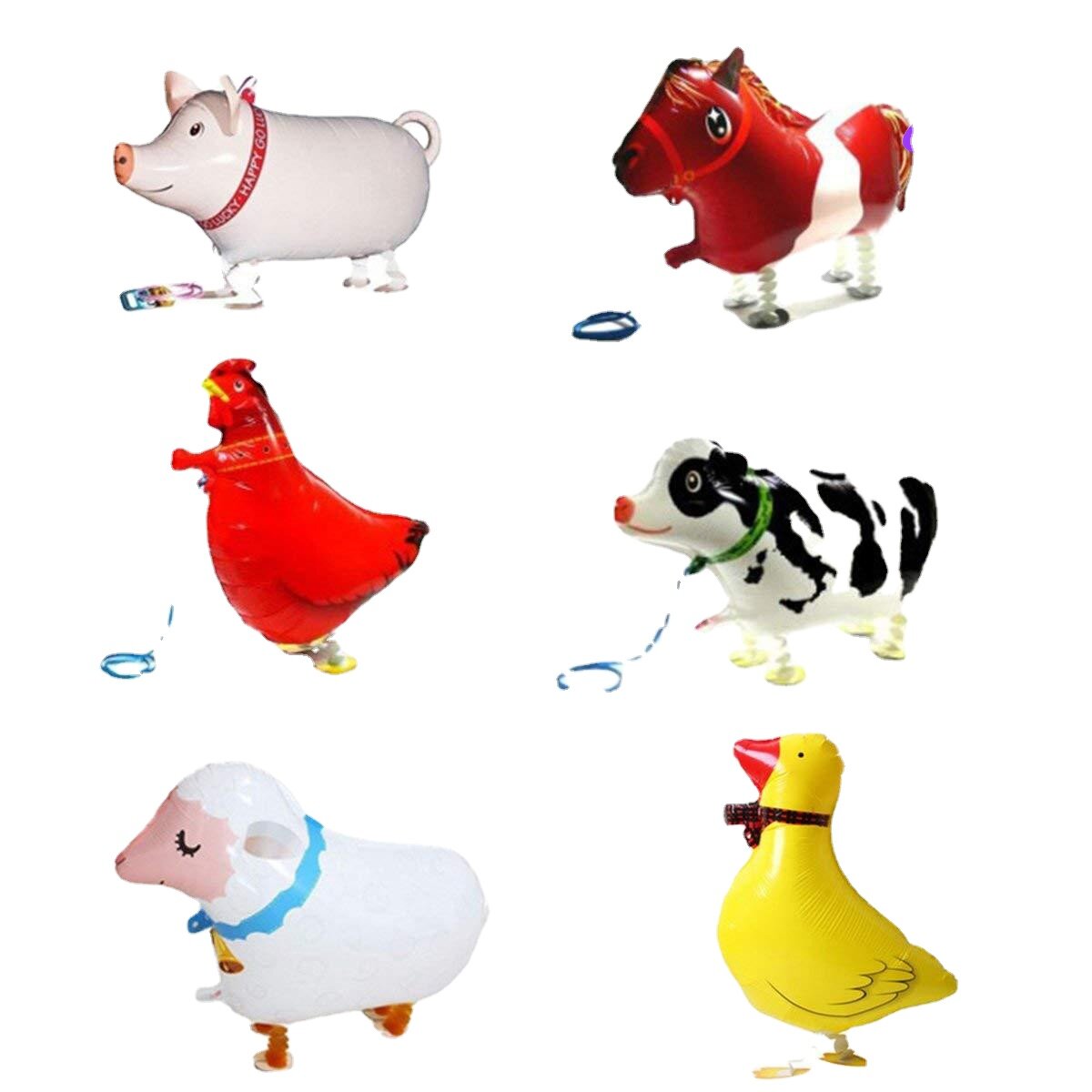 6PCS Animal Balloons Farm Animal Balloon for Birthday Party or Other Parties DLOnline Big Size 