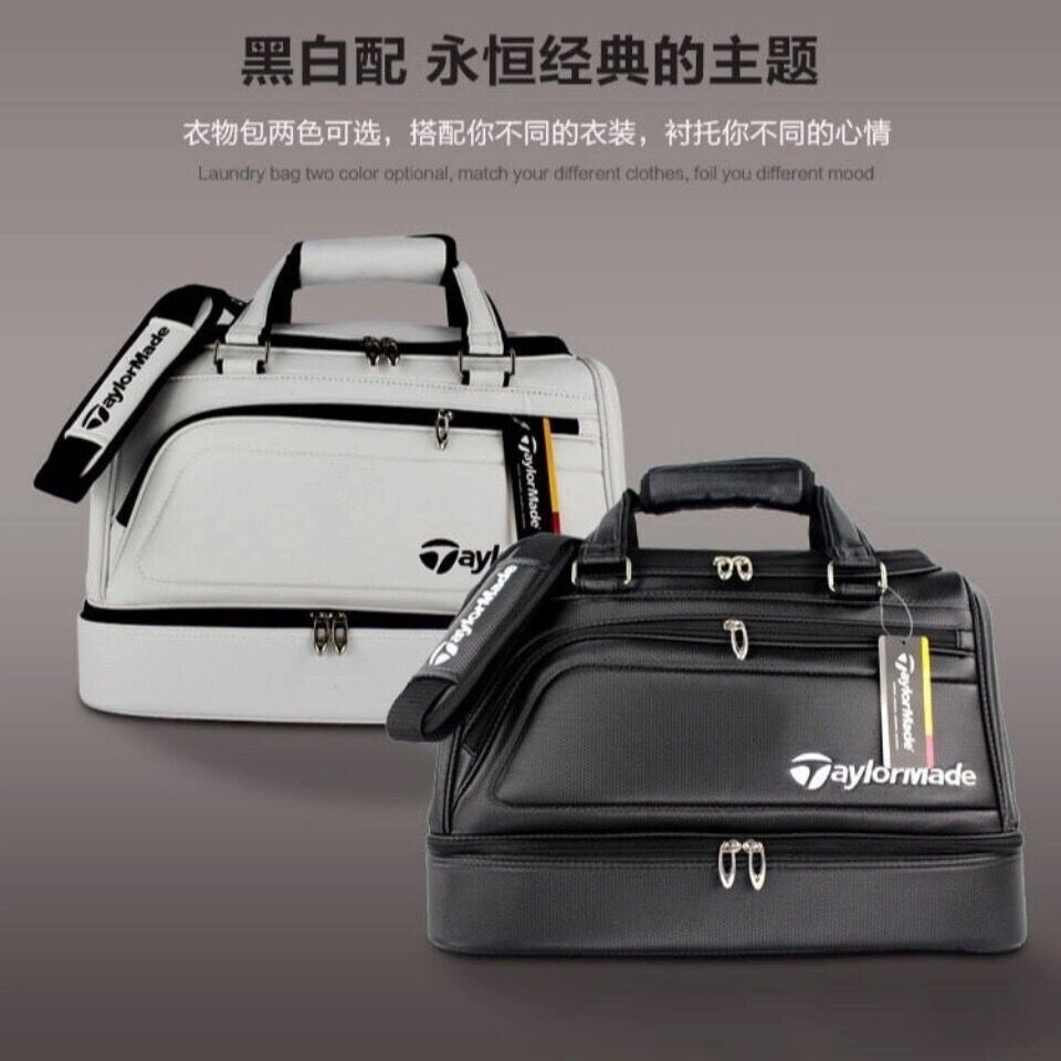 TaylorMade The new GOLF double clothing bags shoes bags GOLF style general black white men and women Authentic Korean style