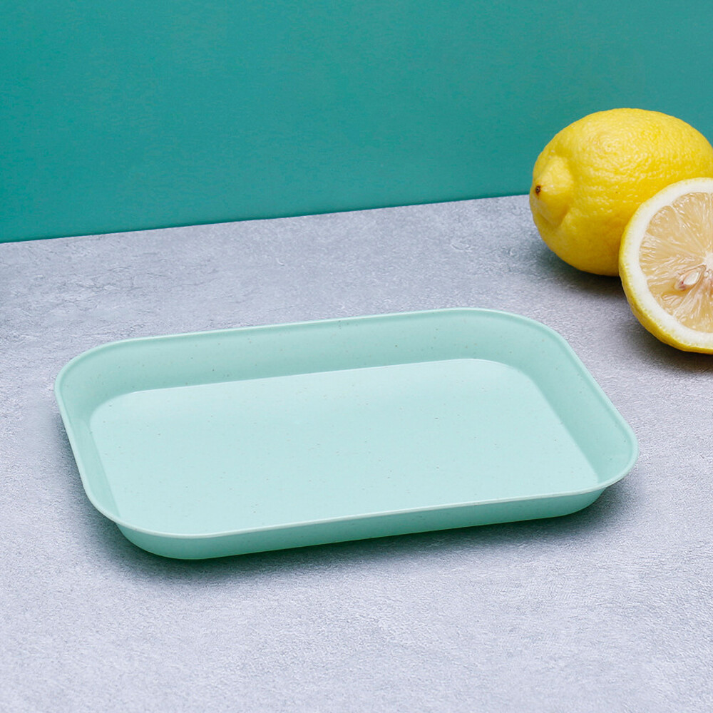 Creative Wheat Straw Rectangular Plate Dessert Sushi Pasta Plate Dishes Healthy Tableware Kitchen Cooking Utensils
