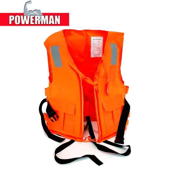 Free Size Life Jacket Swimming Orange With Light Reflector Whistle