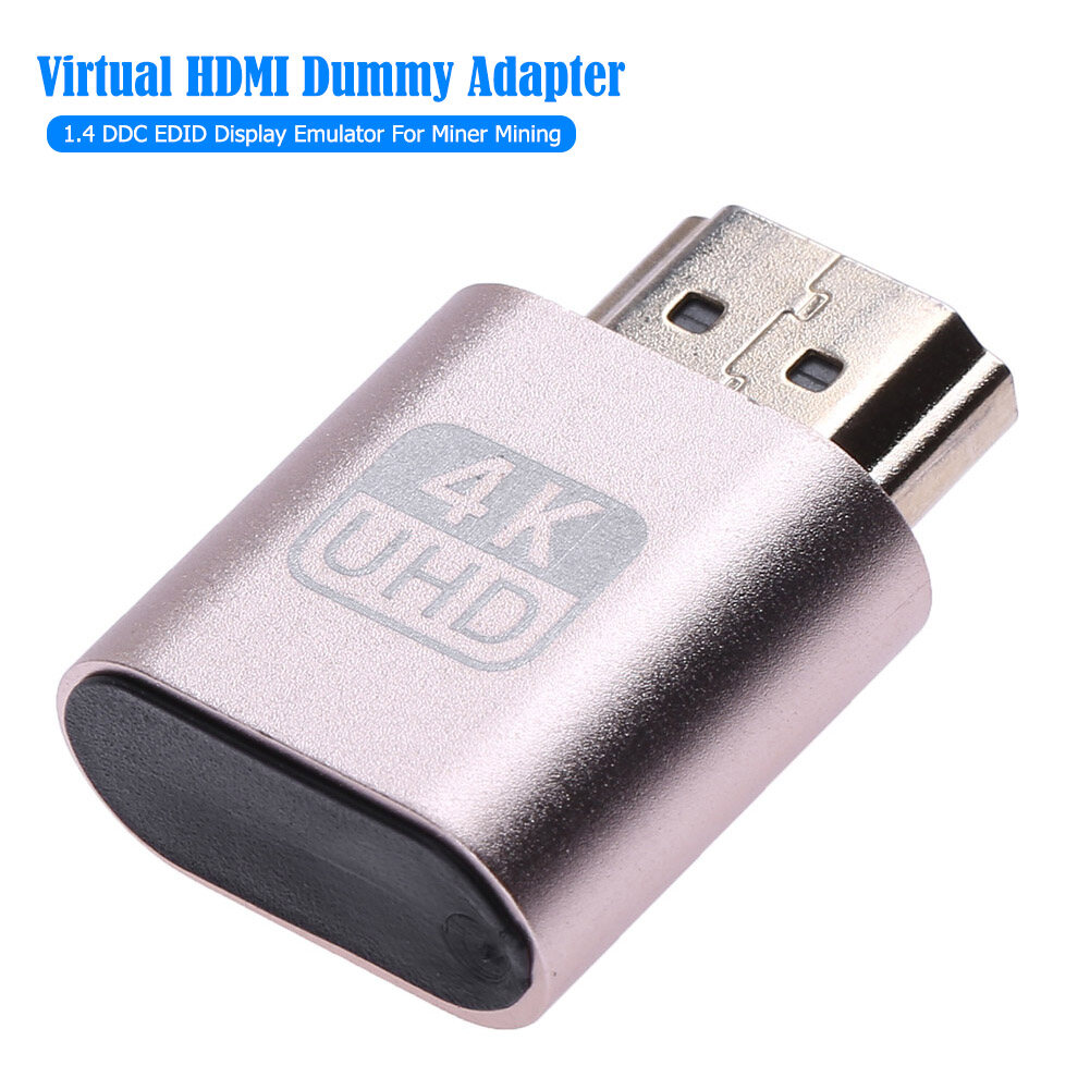 HDMI Dummy Plug Display Emulator Virtual Display DDC EDID Headless Ghost Adapter Computer Parts