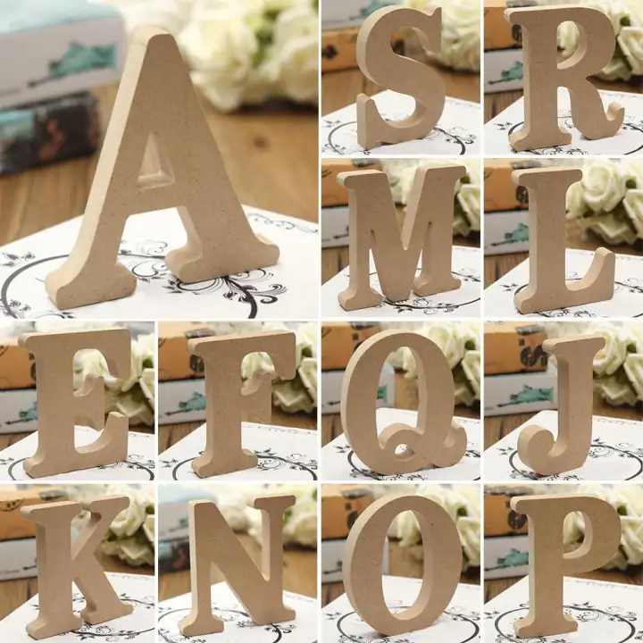 Freestanding Large 26 Wooden Wood Alphabet Letters Wall Hanging