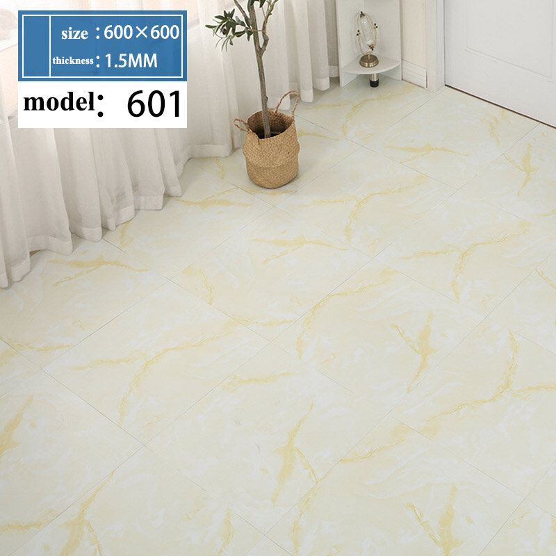 XMDS 3pcs vinyl flooring imitation wood thick glue Self adhesive flooring Floor sticker self-adhesive pvc floor cement floor leather household floor sticker waterproof floor mat wear-resistant stone plastic floor