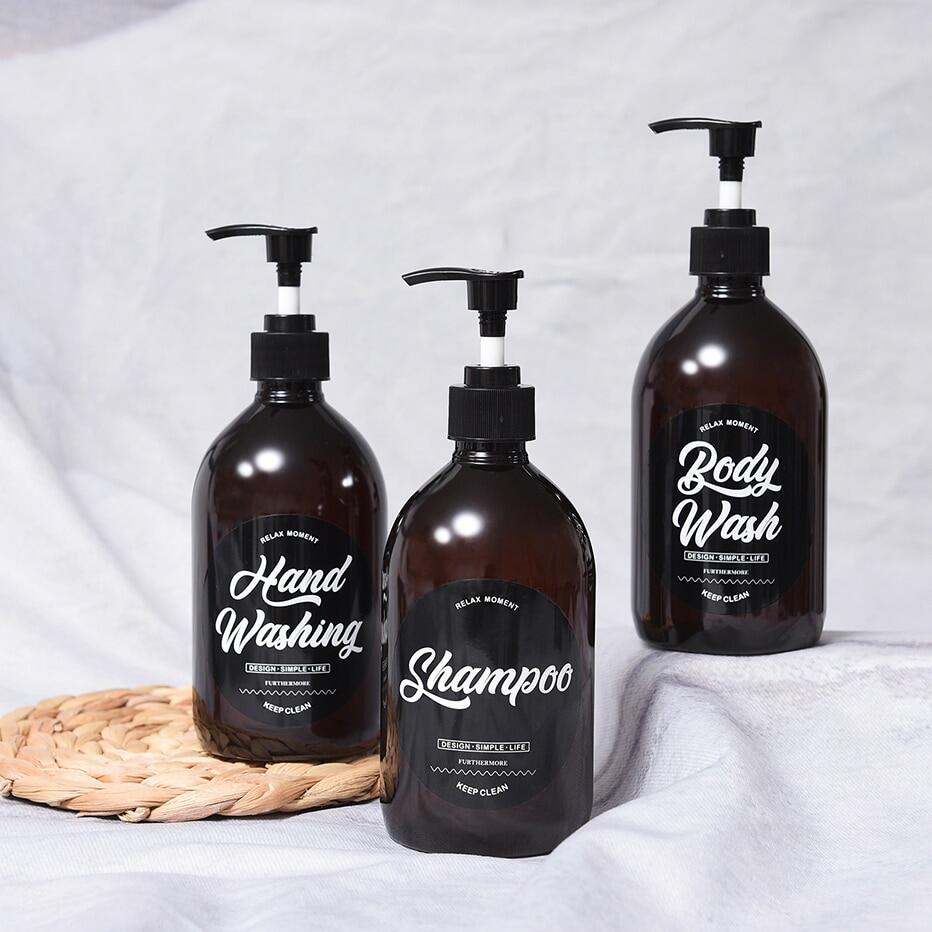 1000Ml Refillable Shampoo Dispenser Empty Conditioner Bottle With Pump Soap Dispenser Bottle Plastic Press Lotion Container