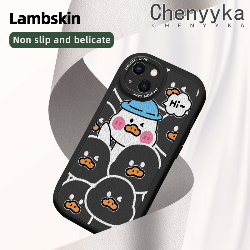 Chenyyka Casing For Xiaomi Redmi Note 9 Note 9s Note 9 Pro Max Xiaomi Poco M2 Pro Case Cartoon Cute Duck Original Shockproof Leather Phone Case Fashion New Design Pattern Soft Silicone Case Full Lens Cover Camera Protection Case