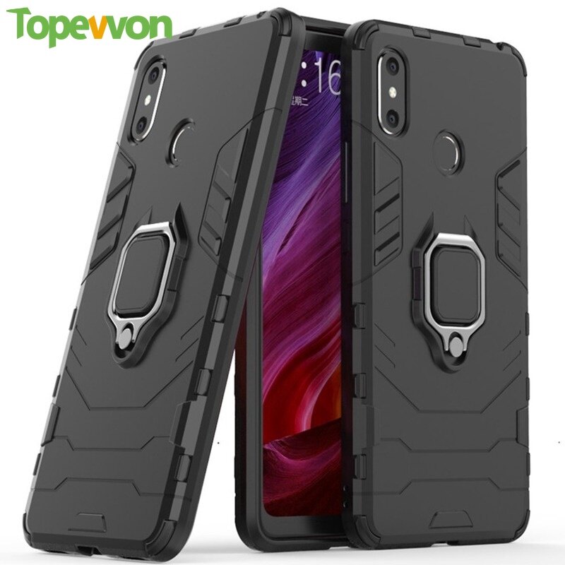 Topeka Ốp Lưng Xiaomi Mi Max 3, Vỏ Giáp Cứng Có Nhẫn Đứng Ốp Khung Mềm