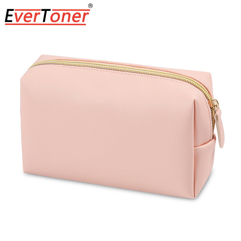 EverToner Makeup Pouch Women Cosmetic Bag Waterproof PU Leather Travel Portable Wash Toiletry Storage Bag Organizer Purse