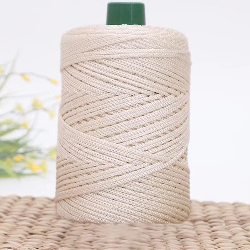 1 Roll Crochet Yarn Ice Rope Thread Thick Ice Silk Thread Hand-Knit Hat Bag Cushion Summer Hollow Thread