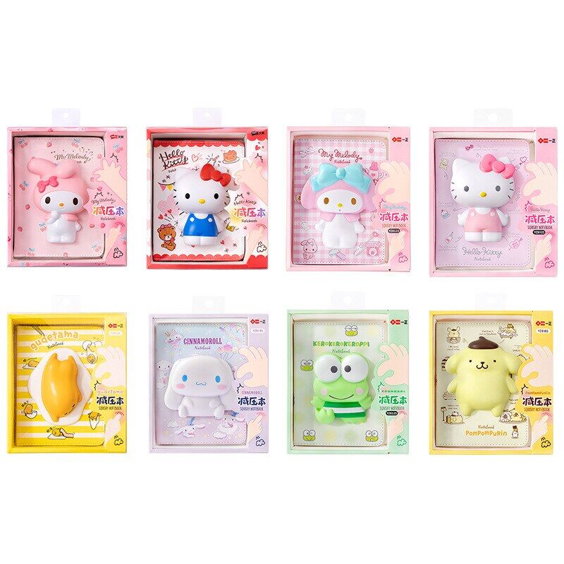 Máy tính xách tay Kawaii Sanrio Mini Giải nén máy tính xách tay dễ thương sáng tạo màu trang giải nén Sổ tay máy tính xách tay cho biethday Quà Tặng