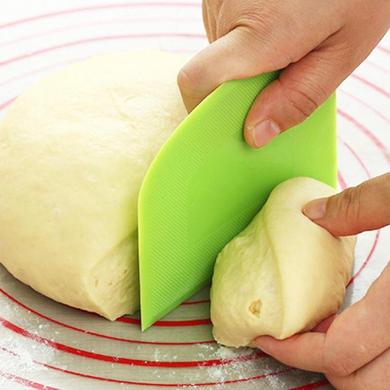 1/2Pcs Bột Scraper Bánh Cutter Nhựa Bảng Scraper Bánh Mì Bột Bánh Bếp Nướng Đồ Dùng