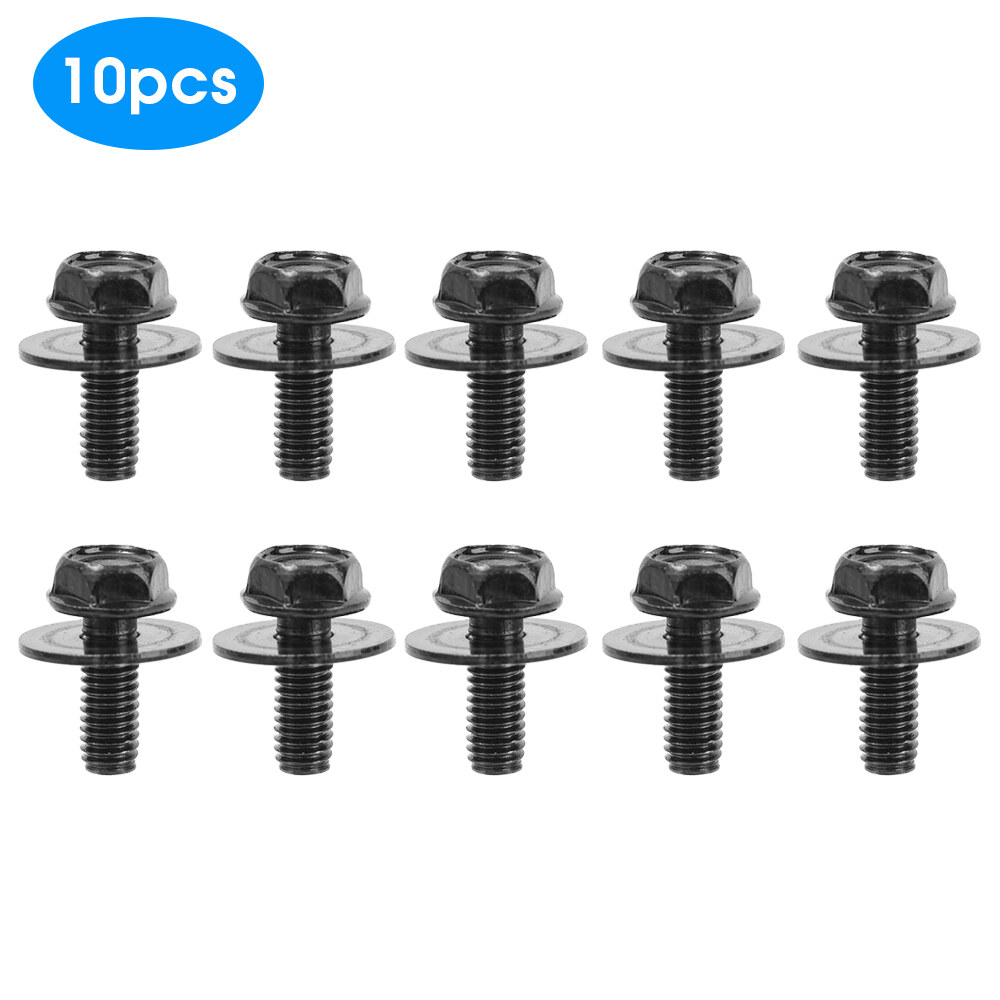 20Pcs Rivet Bumper Unut Clips Shield Guard Fastener Splash M6 Screws