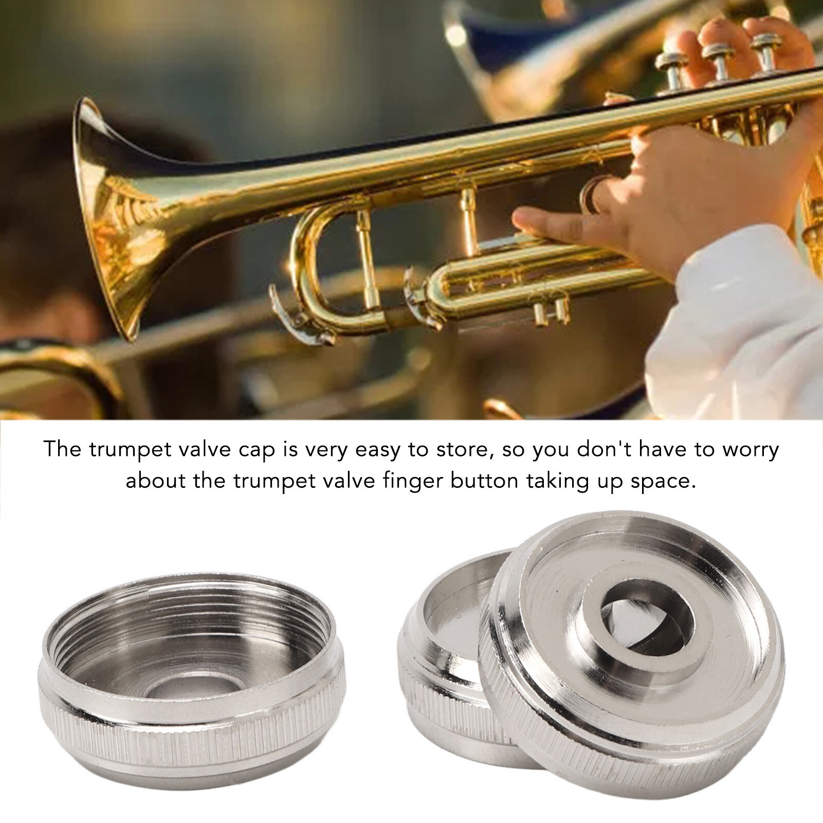 Trumpet Cap 3Pcs Trumpet Valve Cap Metal for Musical