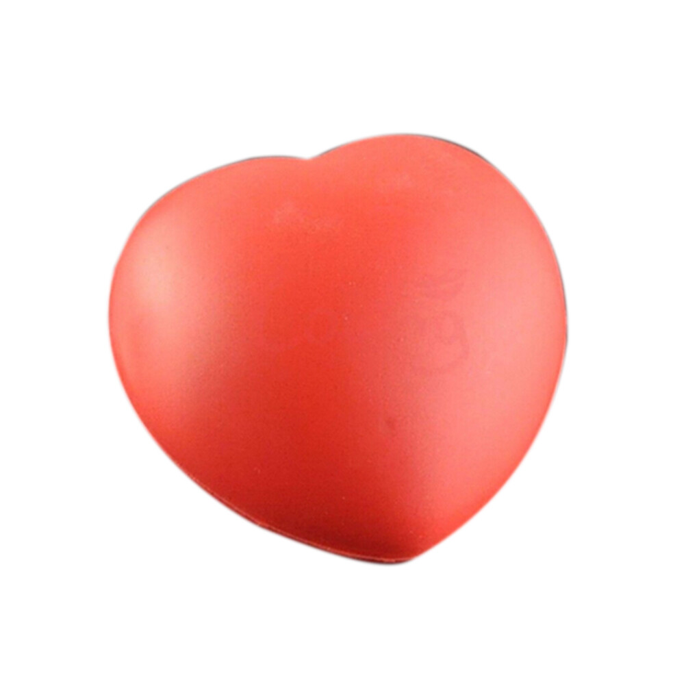Fantic Heart Shaped Exercise Stress Relief Squeeze Elastic Rubber Soft Foam Ball