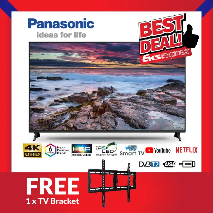 Panasonic 65 Inch Gx600 4k Uhd Hdr Smart Tv Th 65gx600k Netflix Youtube 2019 Model Free Tv Bracket Lazada