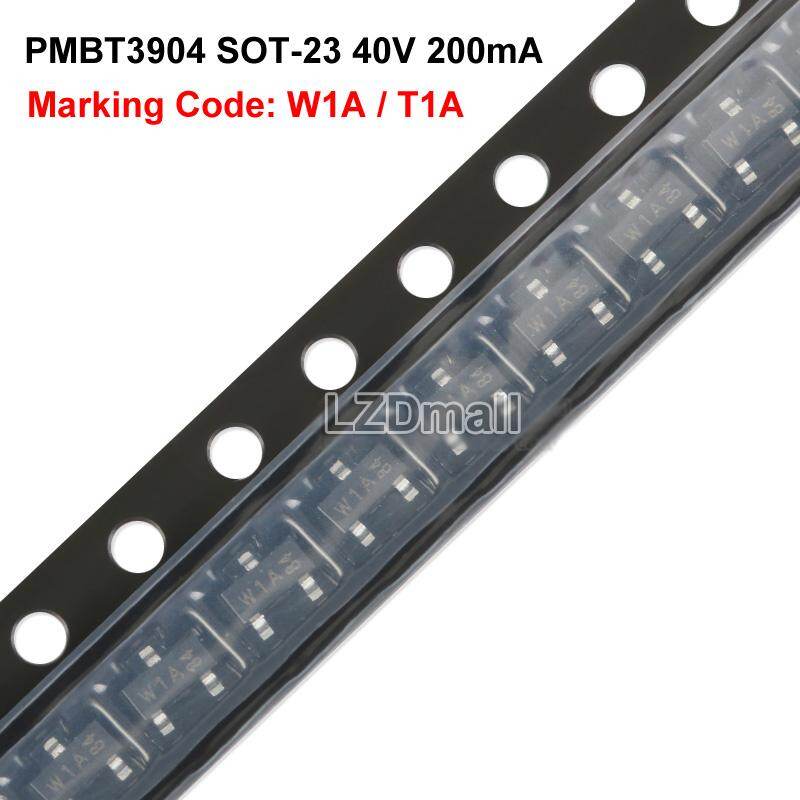 20pcs pmbt3904 sot-23 mmbt3904 sot23 smd transistor 40v/200ma marking code w1a t1a
