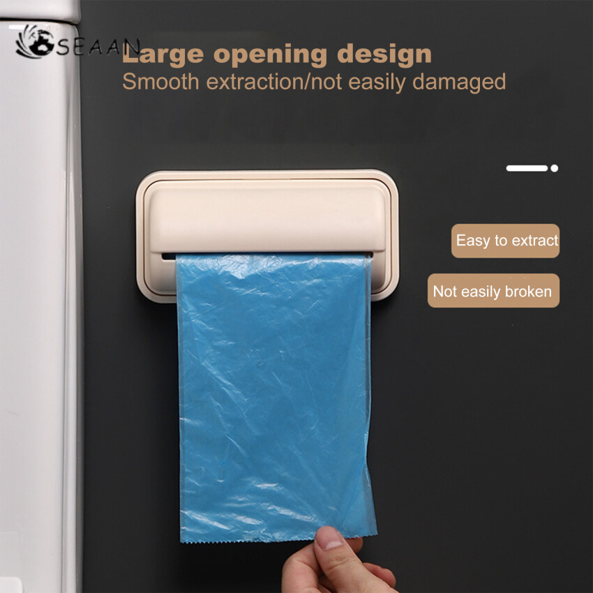 Trash Bags Storage Box Wall Mounted Kitchen Bathroom Plastic Garbage Bag Container Dispenser Home Storage