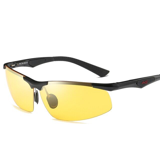 YSO แว่นตามองกลางคืนชายอลูมิเนียมแมกนีเซียมกรอบแว่นตากันแดด Polarized Night Vision สำหรับขับรถ Anti Glare แว่นตา3009