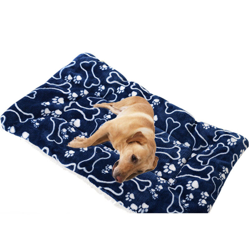 Thảm Cho Thú Cưng Chó Mèo Flannel Chăn Giường Gối Mềm Cũi Đệm Lót Lồng Nhà Có Thể Giặt GW
