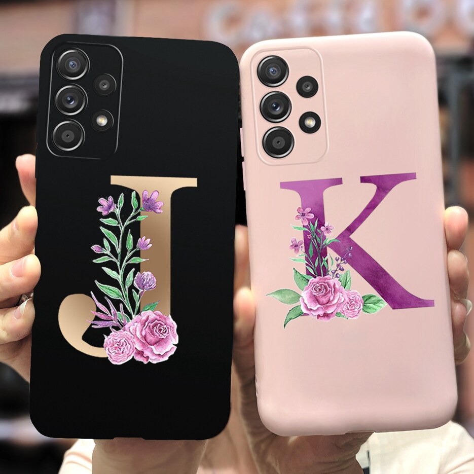 For samsung galaxy a13 4g case sm-a135f cute letters cover soft silicone case for samsung a13 shockproof casing 6.6''