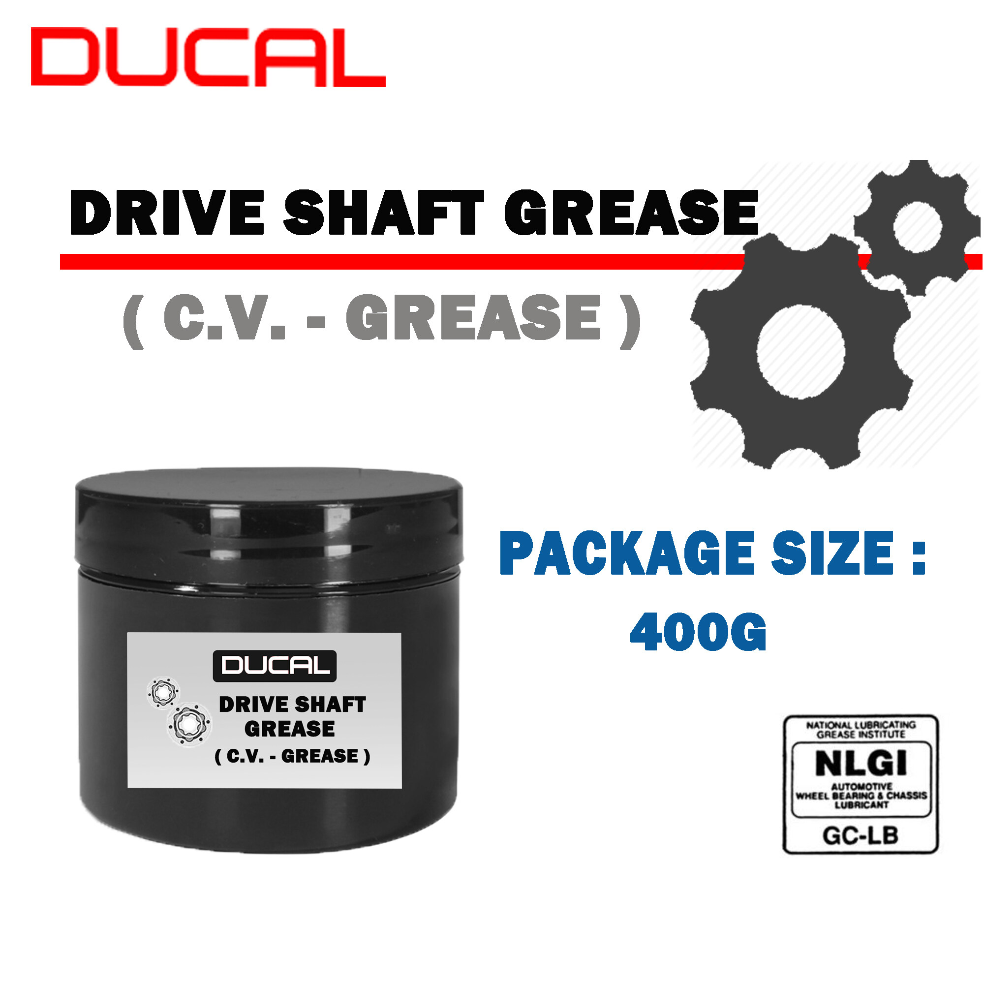DUCAL MOLYBDENIUM DRIVE SHAFT GREASE 400GMINYAK C.V. GRIS ( C.V
