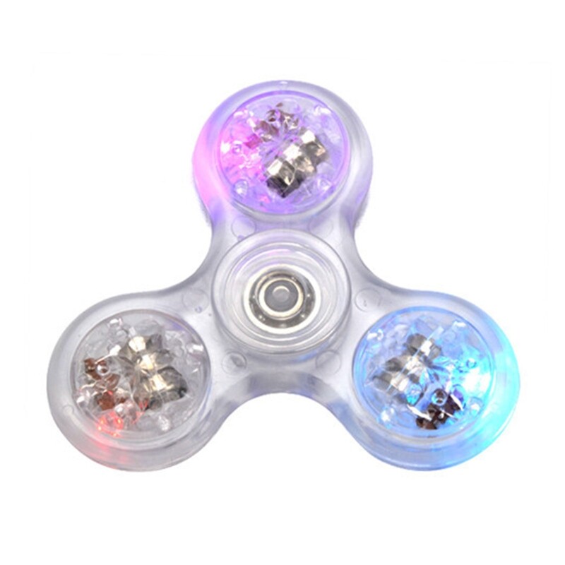New LED Light Fidget Spinner,Rainbow Fidget Toy Light Finger Hand Spinner for Kids Adults